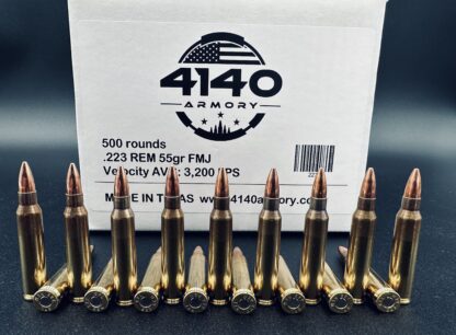 .223 Rem 55gr FMJ BT (500 round box)